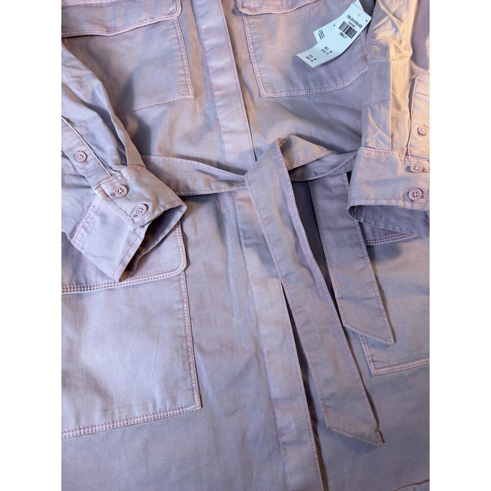 Abercrombie Lavender Utility Shirt Dress Belted Womens SP NWT Preppy - Picture 2 of 9